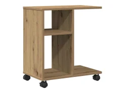 Mesa Auxiliar con estante Roble artisan 50 x 30 x 55 cm