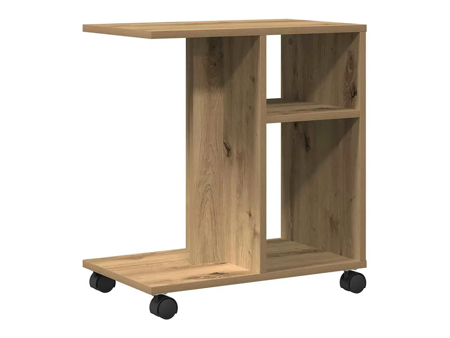Mesa Auxiliar con estante Roble artisan 50 x 30 x 55 cm