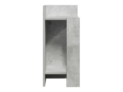 Mesa auxiliar con estante gris hormigón 25,5x27x60 cm