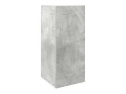 Mesa auxiliar con estante gris hormigón 25,5x27x60 cm