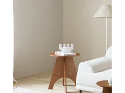 Mesa Auxiliar con Juntas de Espiga Mesita de Noche Mesa de Centro para Salón y Dormitorio 36 x 36 x 55 cm Marrón HFBT01-BR SoBuy ES