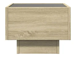 Mesa auxiliar con LED madera ingeniería roble Sonoma 40x40x30cm
