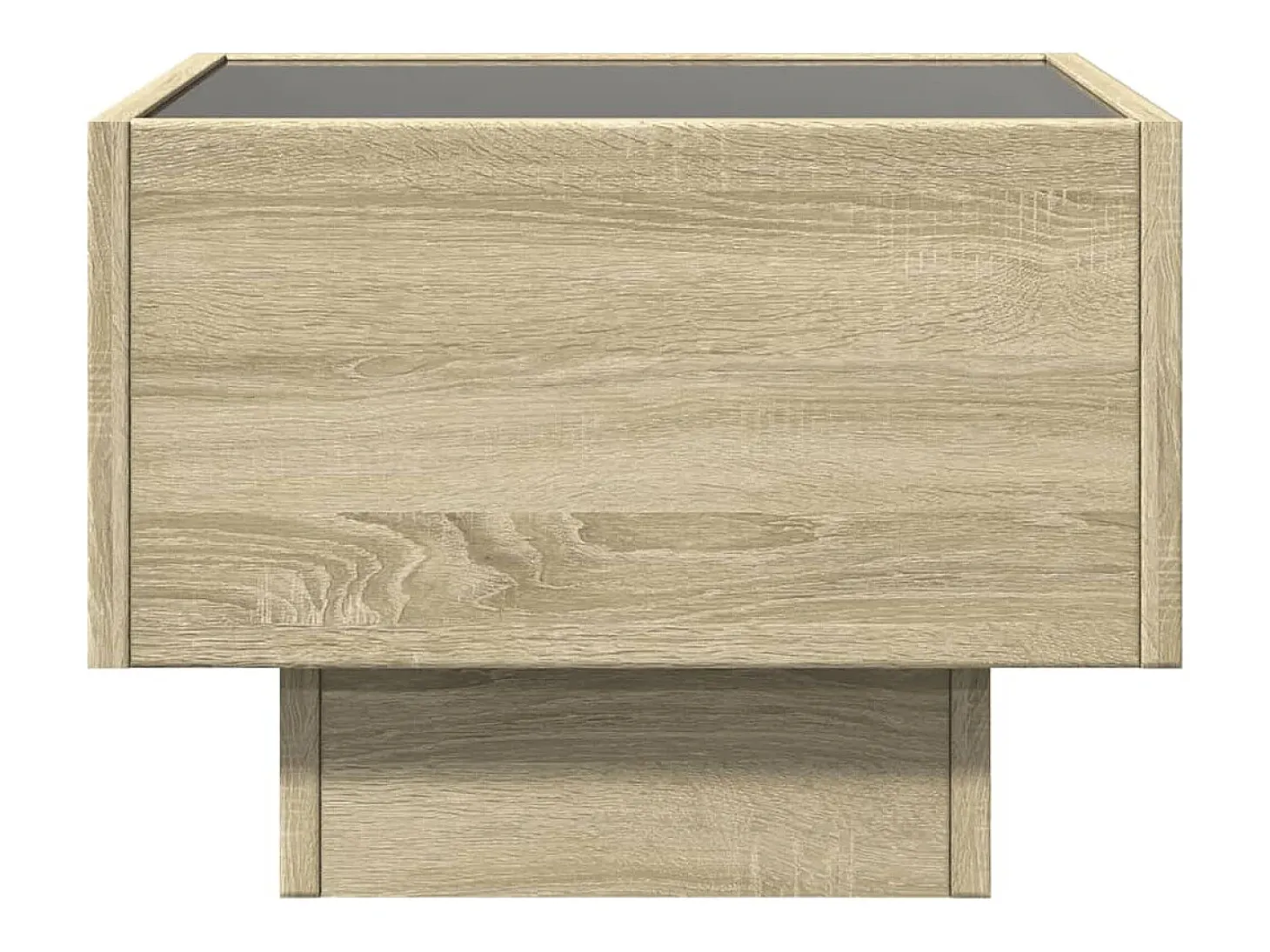 Mesa auxiliar con LED madera ingeniería roble Sonoma 40x40x30cm