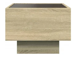 Mesa auxiliar con LED madera ingeniería roble Sonoma 40x40x30cm