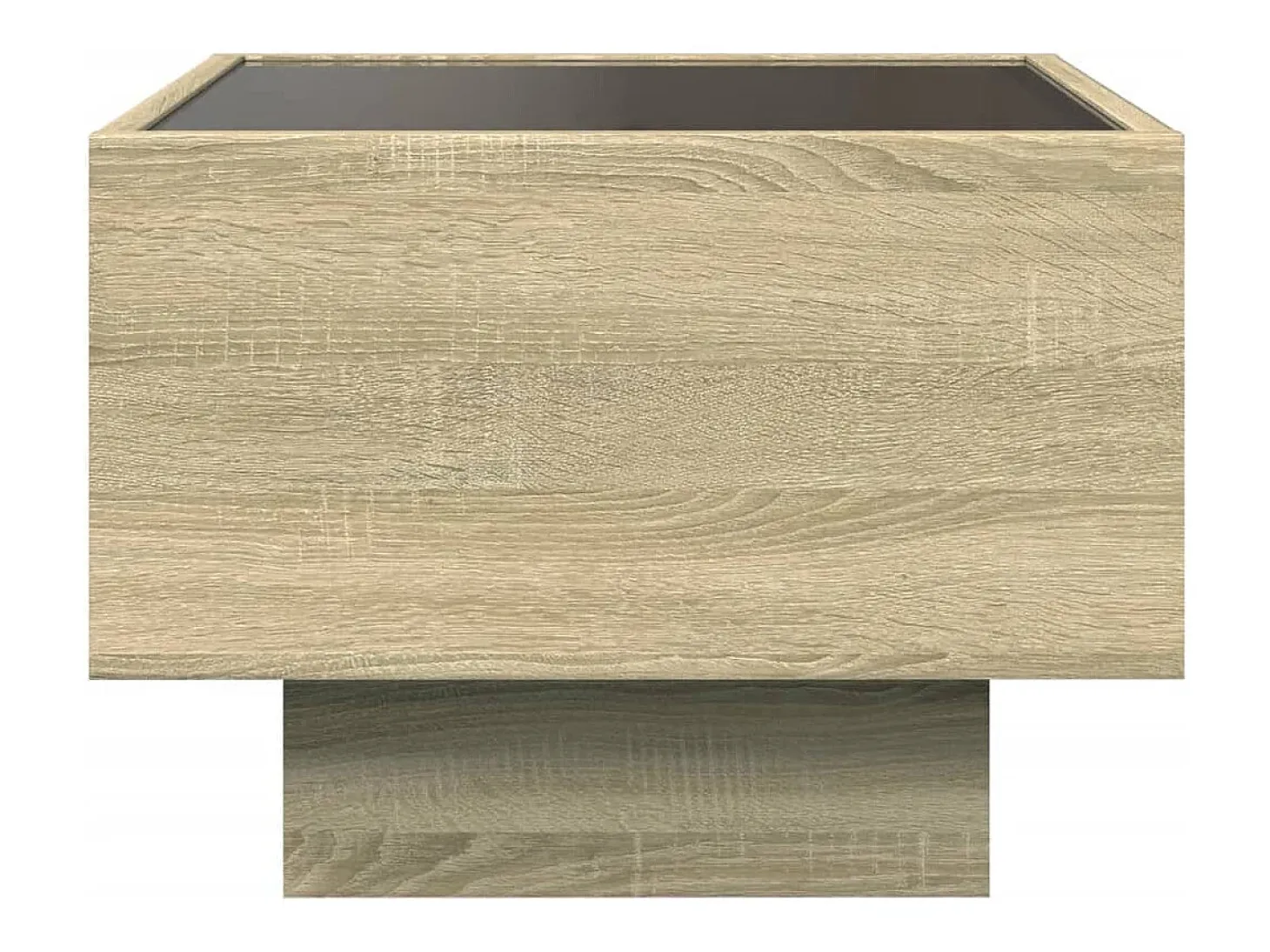 Mesa auxiliar con LED madera ingeniería roble Sonoma 40x40x30cm