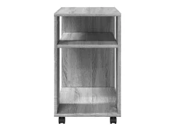 Mesa auxiliar con ruedas madera gris Sonoma 70x35x60 cm