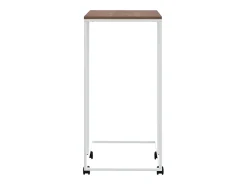 Mesa auxiliar con ruedas contrachapado blanco 40x30x63,5 cm