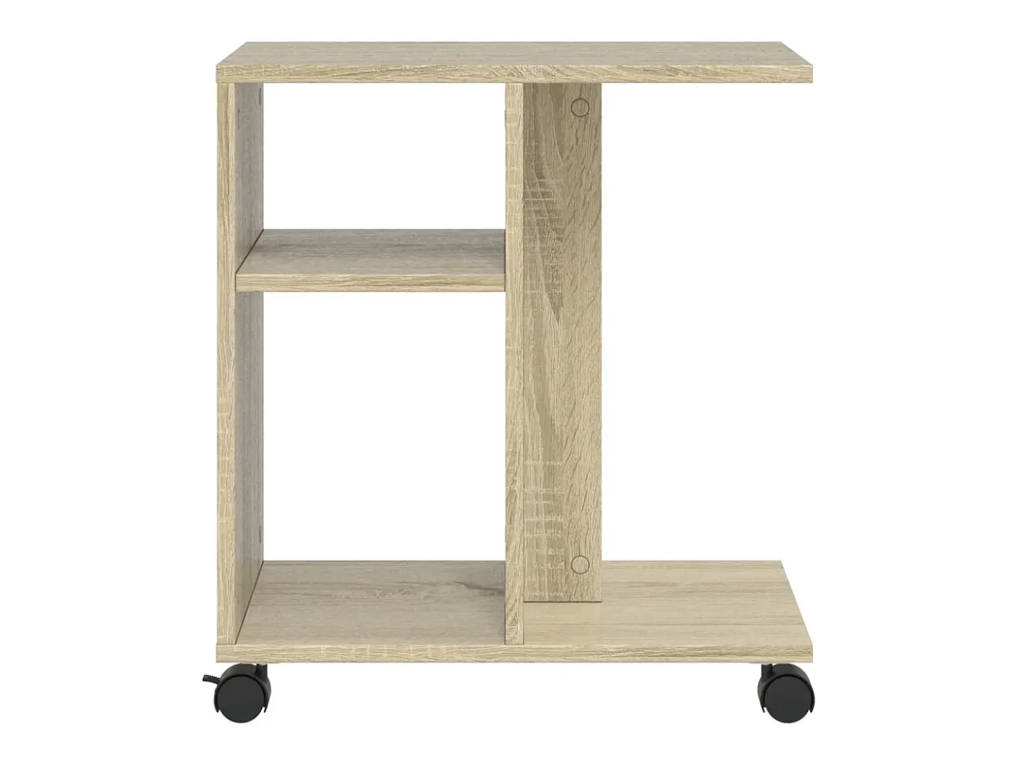 Mesa auxiliar con ruedas madera ingeniería Sonoma 50x30x55 cm