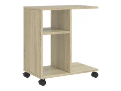 Mesa auxiliar con ruedas madera ingeniería Sonoma 50x30x55 cm