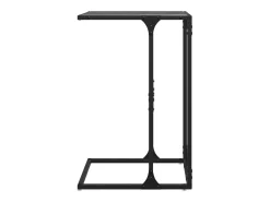 Mesa auxiliar con vidrio transparente acero 40x30x61,5 cm