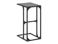 Mesa auxiliar con vidrio transparente acero 40x30x61,5 cm