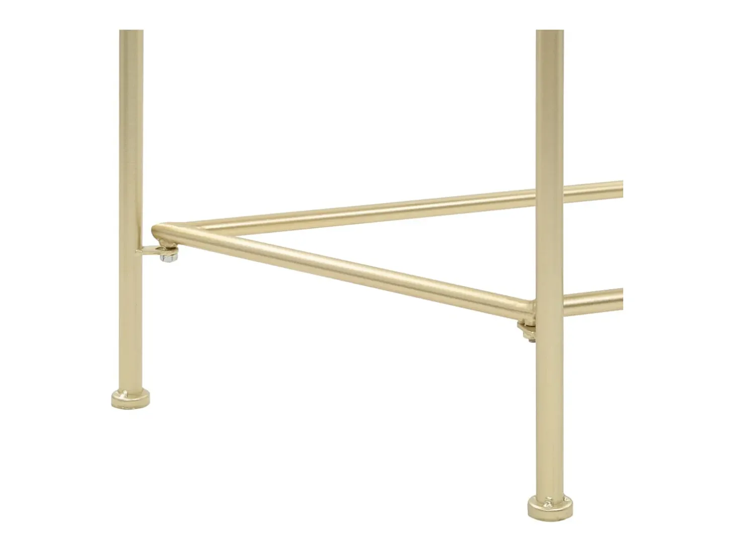 Mesa auxiliar de estilo vintage metal 87x34x73 cm dorada