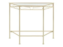 Mesa auxiliar de estilo vintage metal 87x34x73 cm dorada