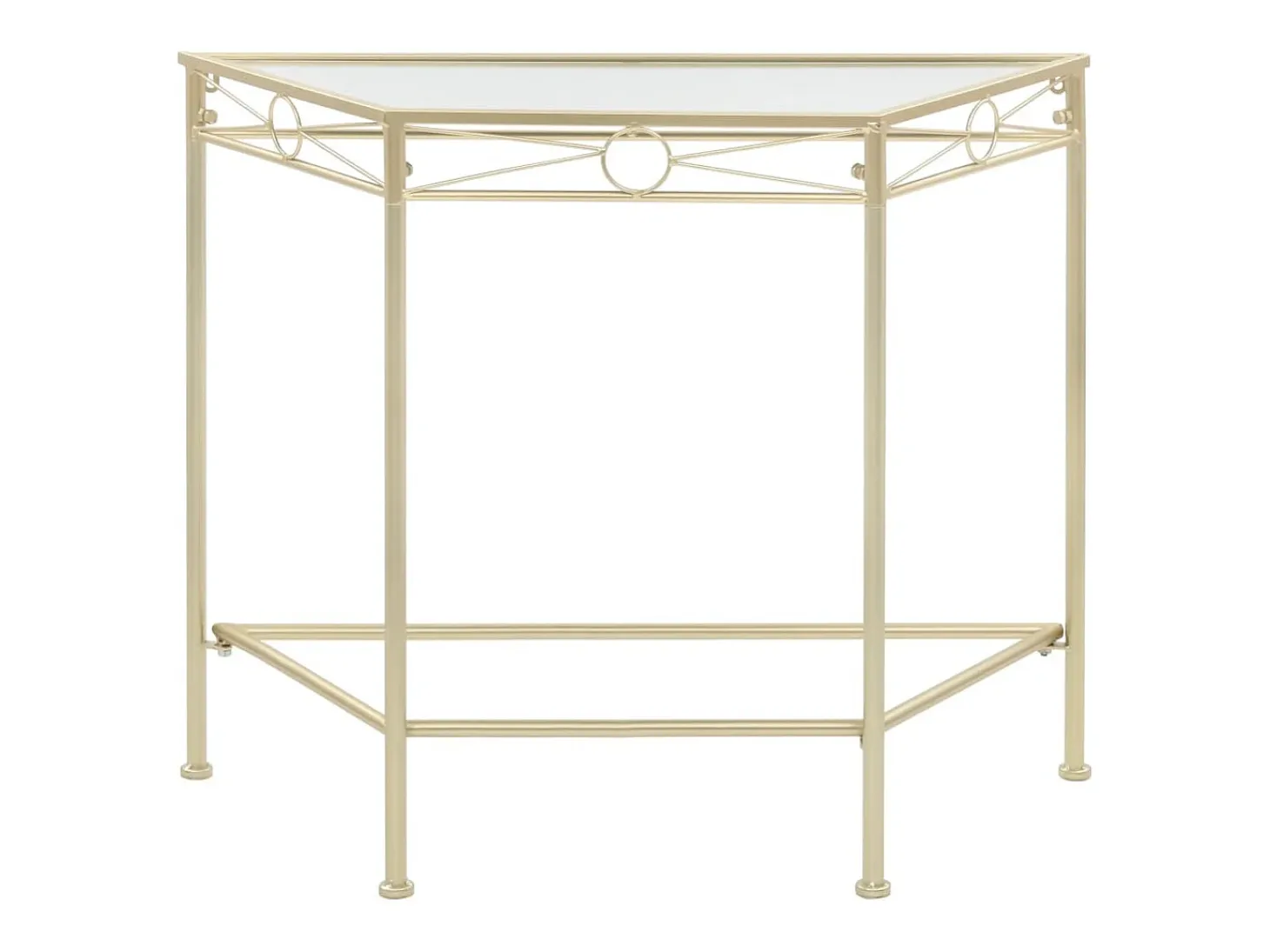 Mesa auxiliar de estilo vintage metal 87x34x73 cm dorada