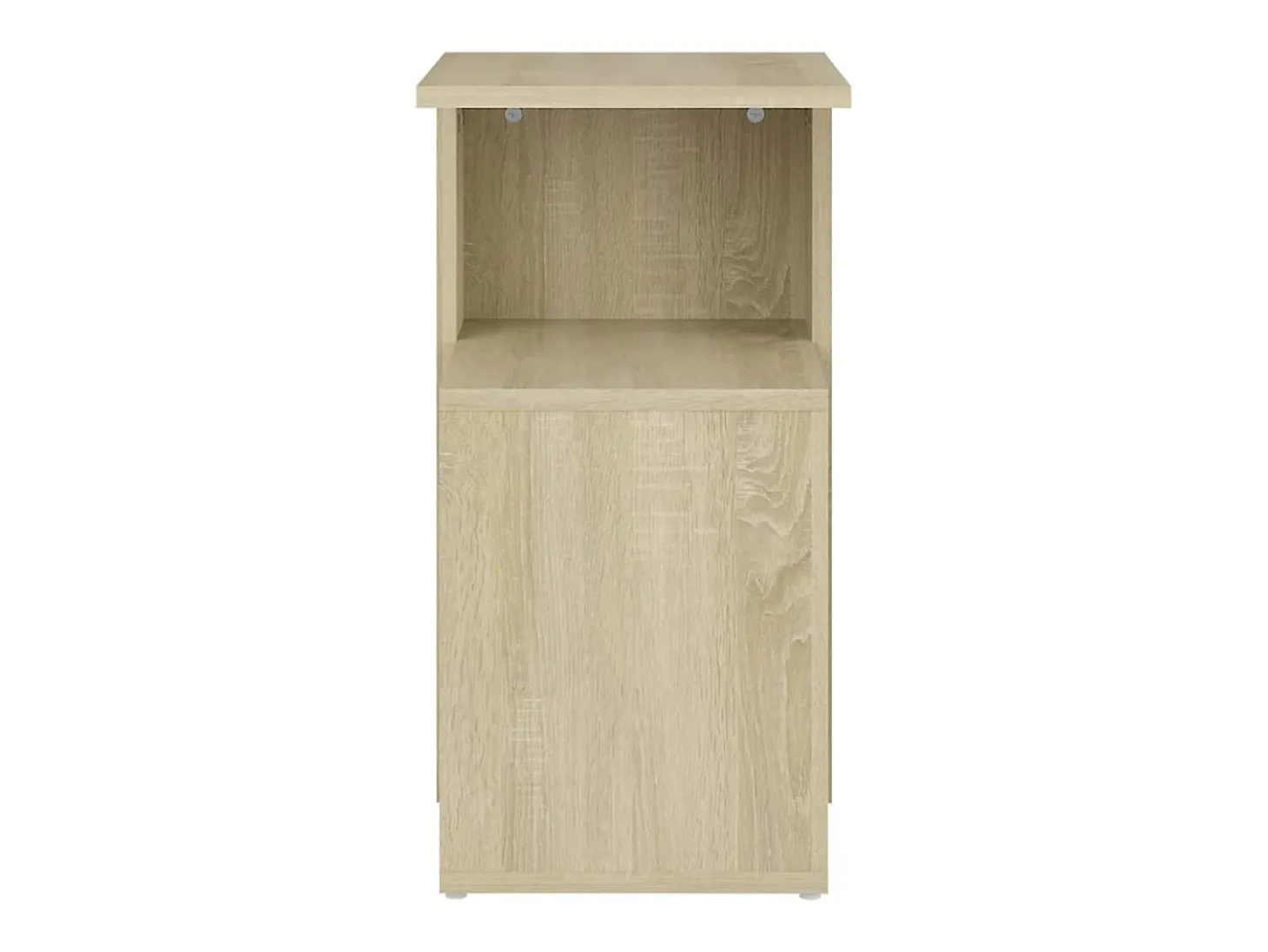 Mesa auxiliar de madera contrachapada color roble 36x30x56 cm