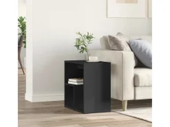 Mesa auxiliar de madera contrachapada negro 50x30x50 cm ES809407