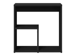 Mesa auxiliar de madera contrachapada negro 50x30x50 cm ES809407