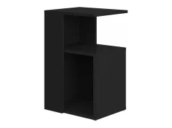 Mesa auxiliar de madera contrachapada negro 36x30x56 cm