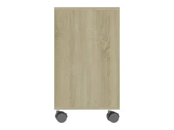Mesa auxiliar de madera contrachapada color roble 70x35x55 cm