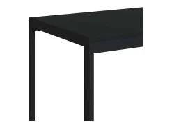 Mesa auxiliar de madera contrachapada negro 40x30x59 cm