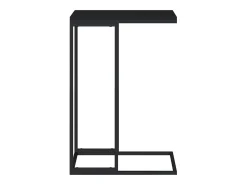 Mesa auxiliar de madera contrachapada negro 40x30x59 cm