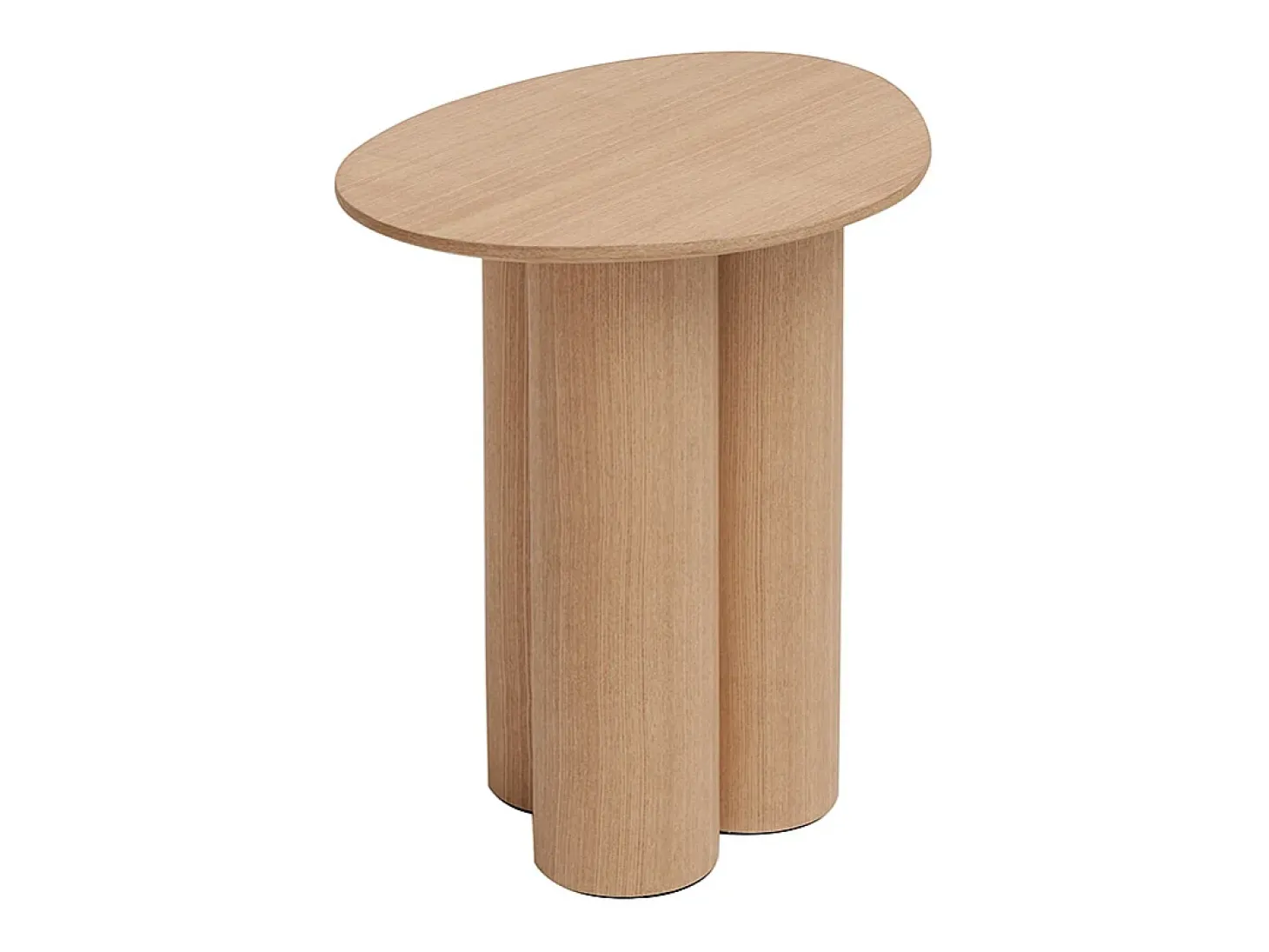 Mesa auxiliar de madera clara HOLLEN