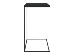 Mesa auxiliar de madera contrachapada negro 55x35x66 cm ES381106