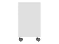 Mesa auxiliar de madera contrachapada blanco 70x35x55 cm