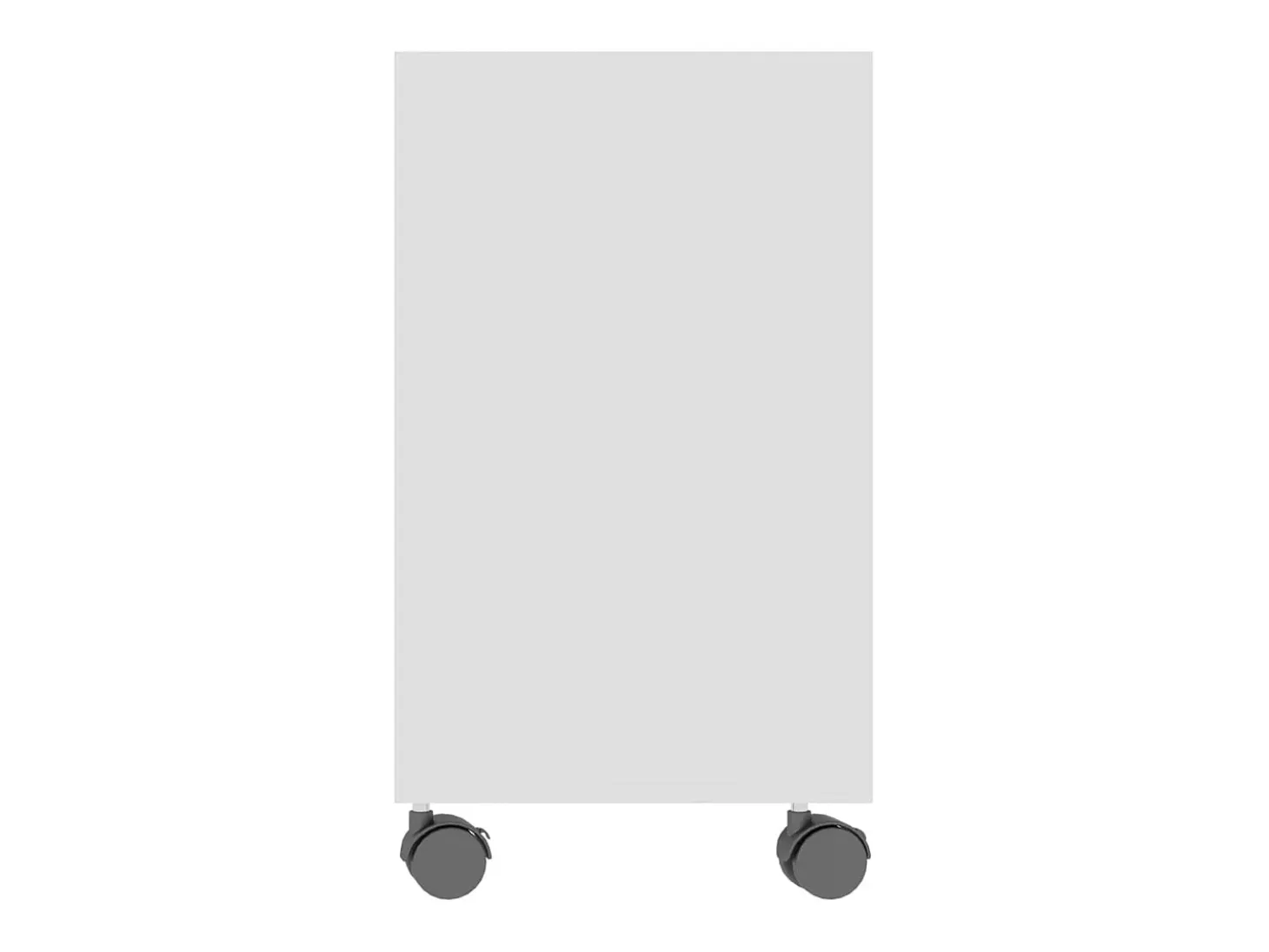 Mesa auxiliar de madera contrachapada blanco 70x35x55 cm