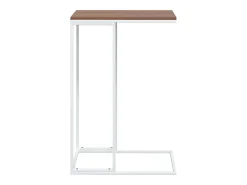 Mesa auxiliar de madera contrachapada blanco 40x30x59 cm