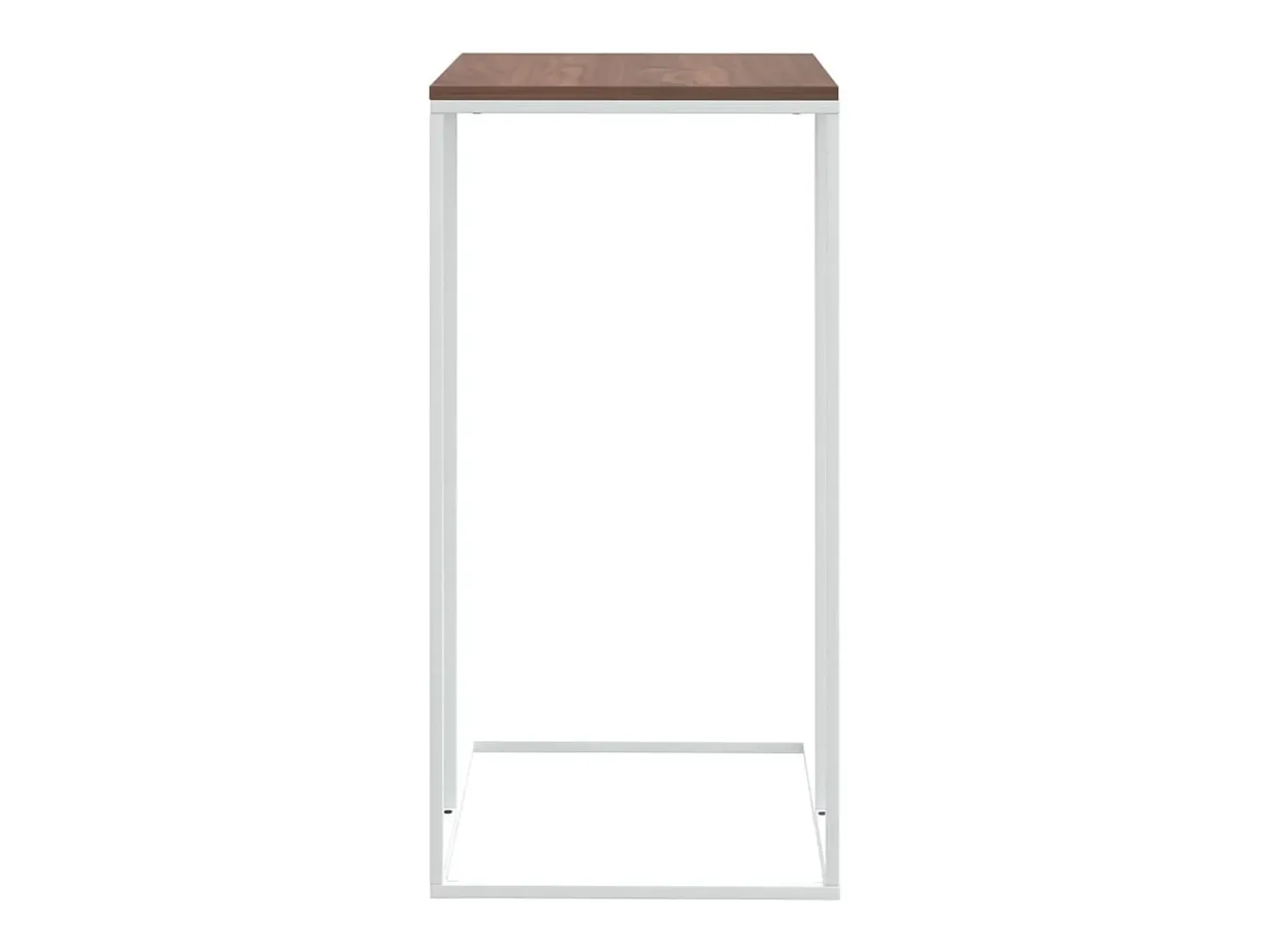 Mesa auxiliar de madera contrachapada blanco 40x30x59 cm