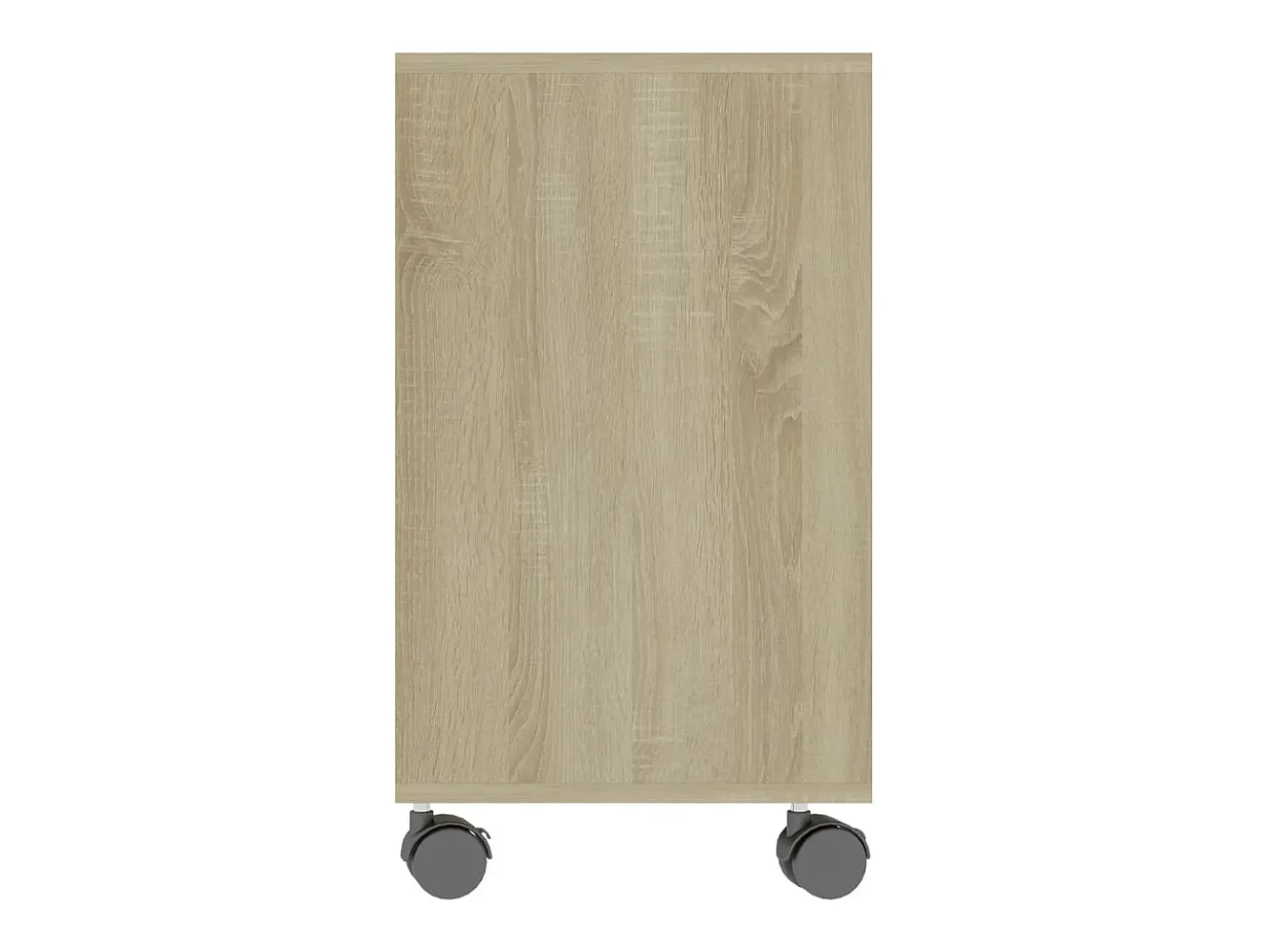 Mesa auxiliar de madera contrachapada color roble 70x35x55 cm