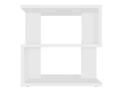 Mesa auxiliar de madera contrachapada blanco 40x40x40 cm
