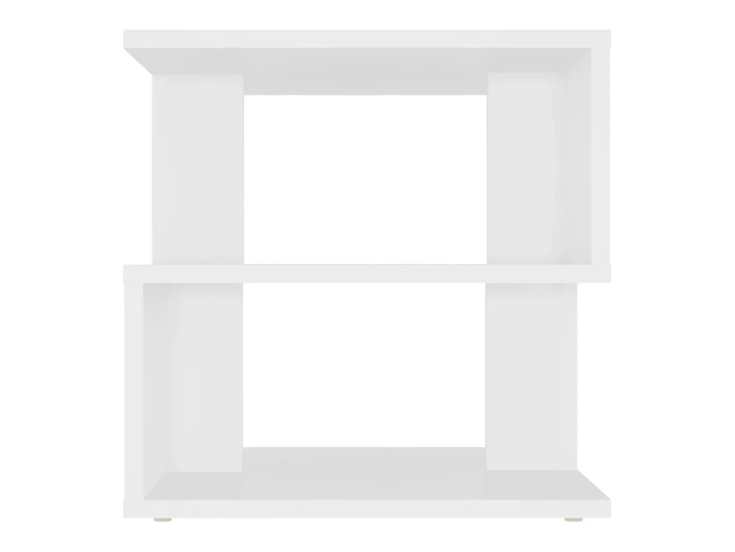 Mesa auxiliar de madera contrachapada blanco 40x40x40 cm
