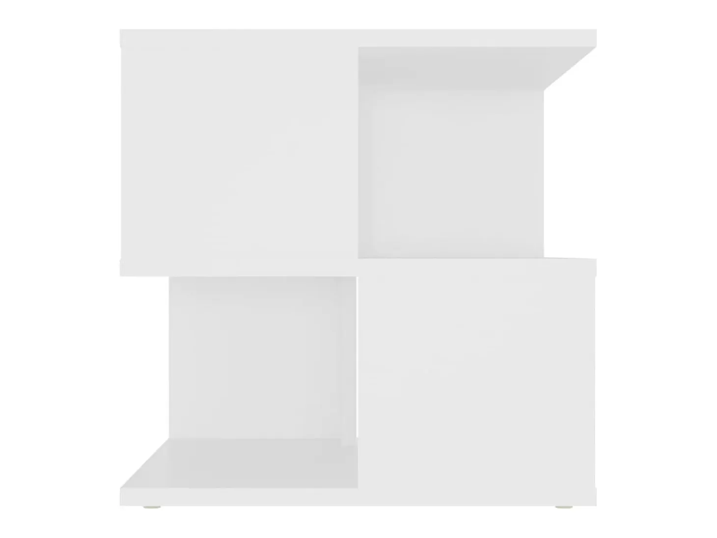 Mesa auxiliar de madera contrachapada blanco 40x40x40 cm
