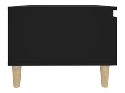 Mesa auxiliar de madera contrachapada negro 50x46x35 cm