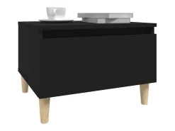 Mesa auxiliar de madera contrachapada negro 50x46x35 cm