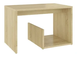 Mesa auxiliar de madera contrachapada roble Sonoma 59x36x38 cm