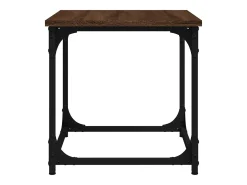 Mesa auxiliar de madera contrachapada marrón roble 40x40x40 cm