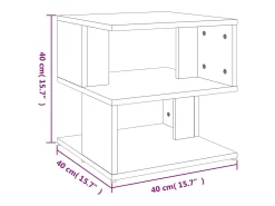 Mesa auxiliar de madera contrachapada roble Sonoma 40x40x40 cm