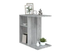 Mesa auxiliar de madera contrachapada gris Sonoma 50x30x50 cm
