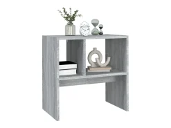 Mesa auxiliar de madera contrachapada gris Sonoma 50x30x50 cm