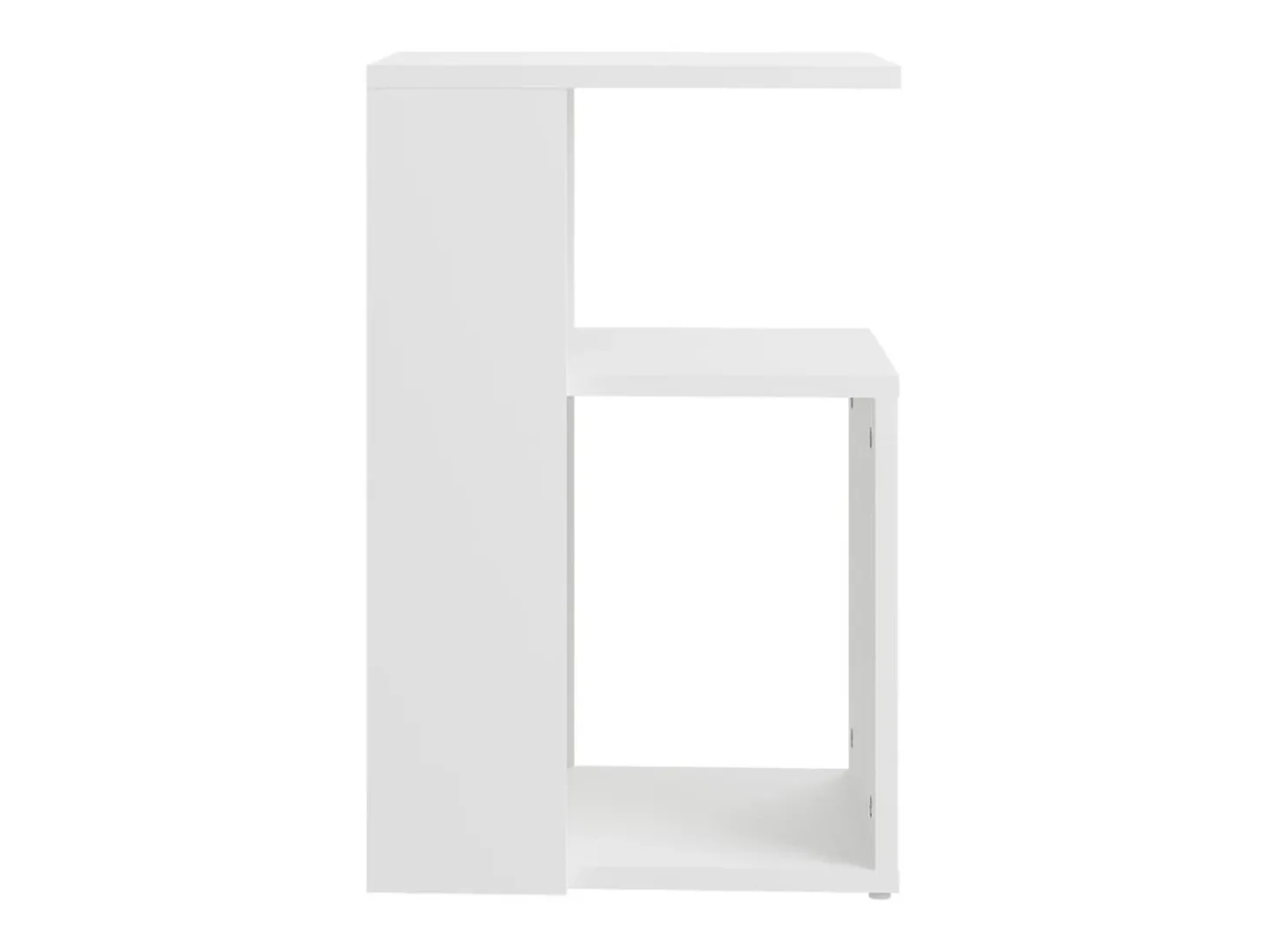Mesa auxiliar de madera contrachapada blanco 36x30x56 cm