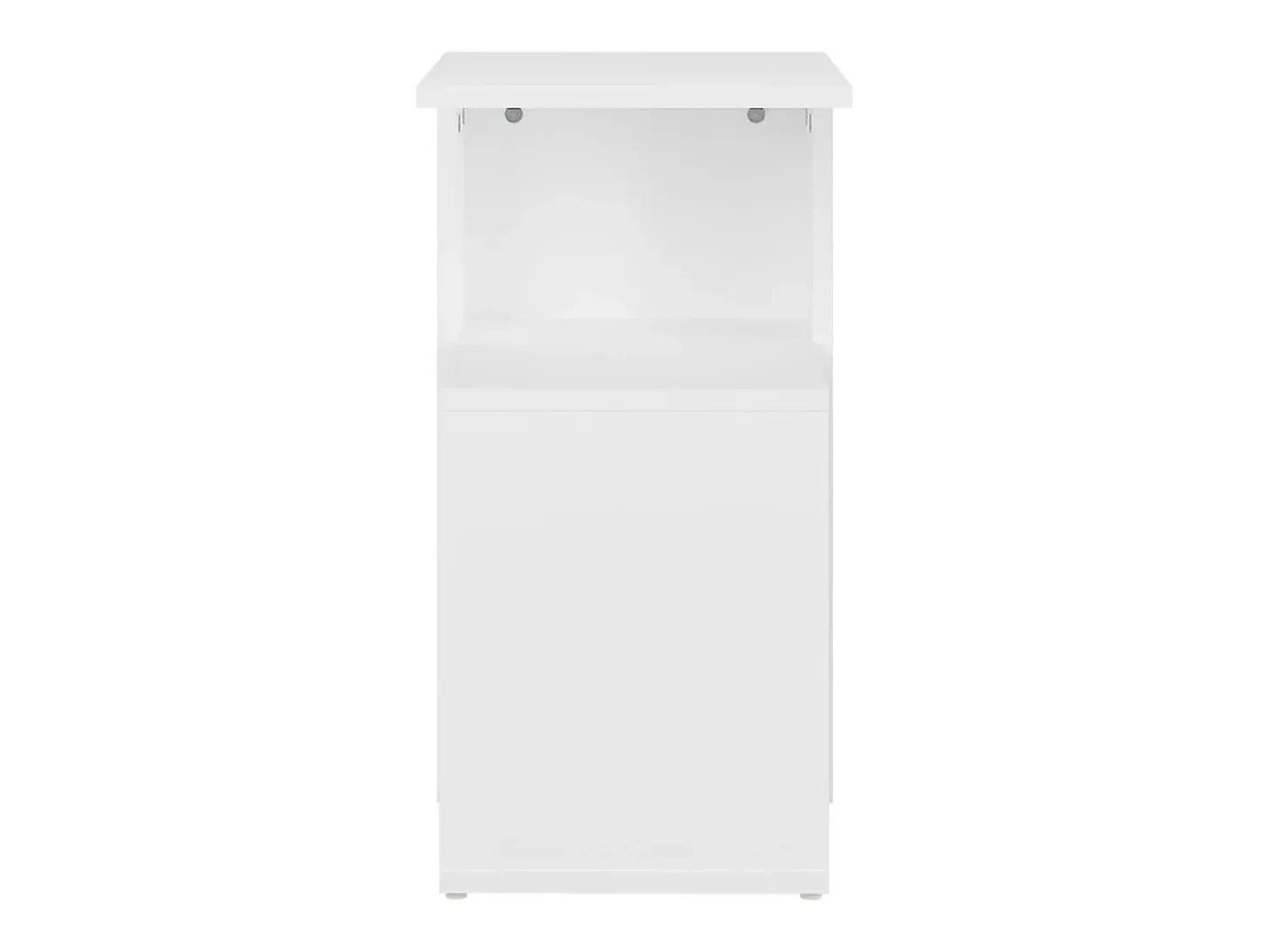 Mesa auxiliar de madera contrachapada blanco 36x30x56 cm