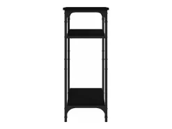Mesa auxiliar de madera contrachapada negra 40x30x75 cm