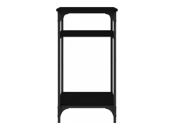 Mesa auxiliar de madera contrachapada negra 40x30x75 cm
