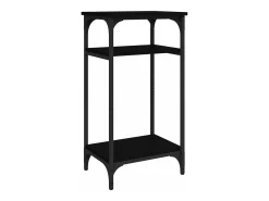 Mesa auxiliar de madera contrachapada negra 40x30x75 cm