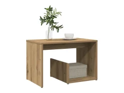 Mesa auxiliar de madera de ingeniería roble artisan 59x36x38 cm