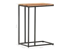 Mesa auxiliar de madera maciza 35x45x65 cm