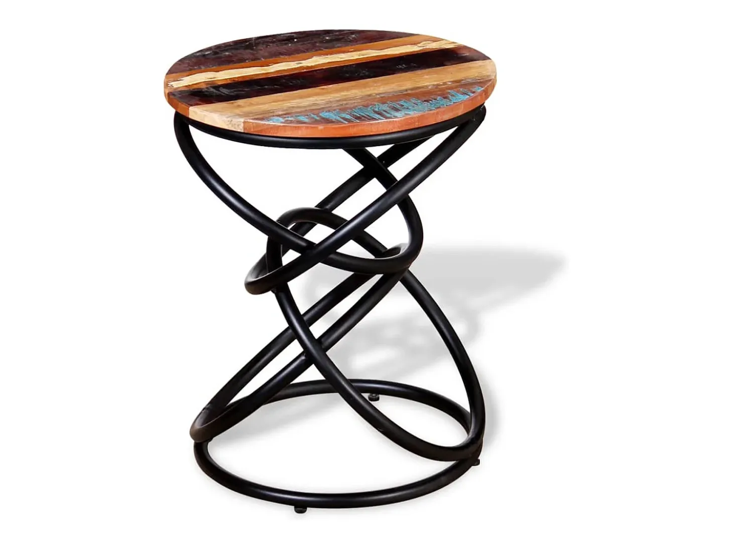 Mesa auxiliar de madera maciza reciclada